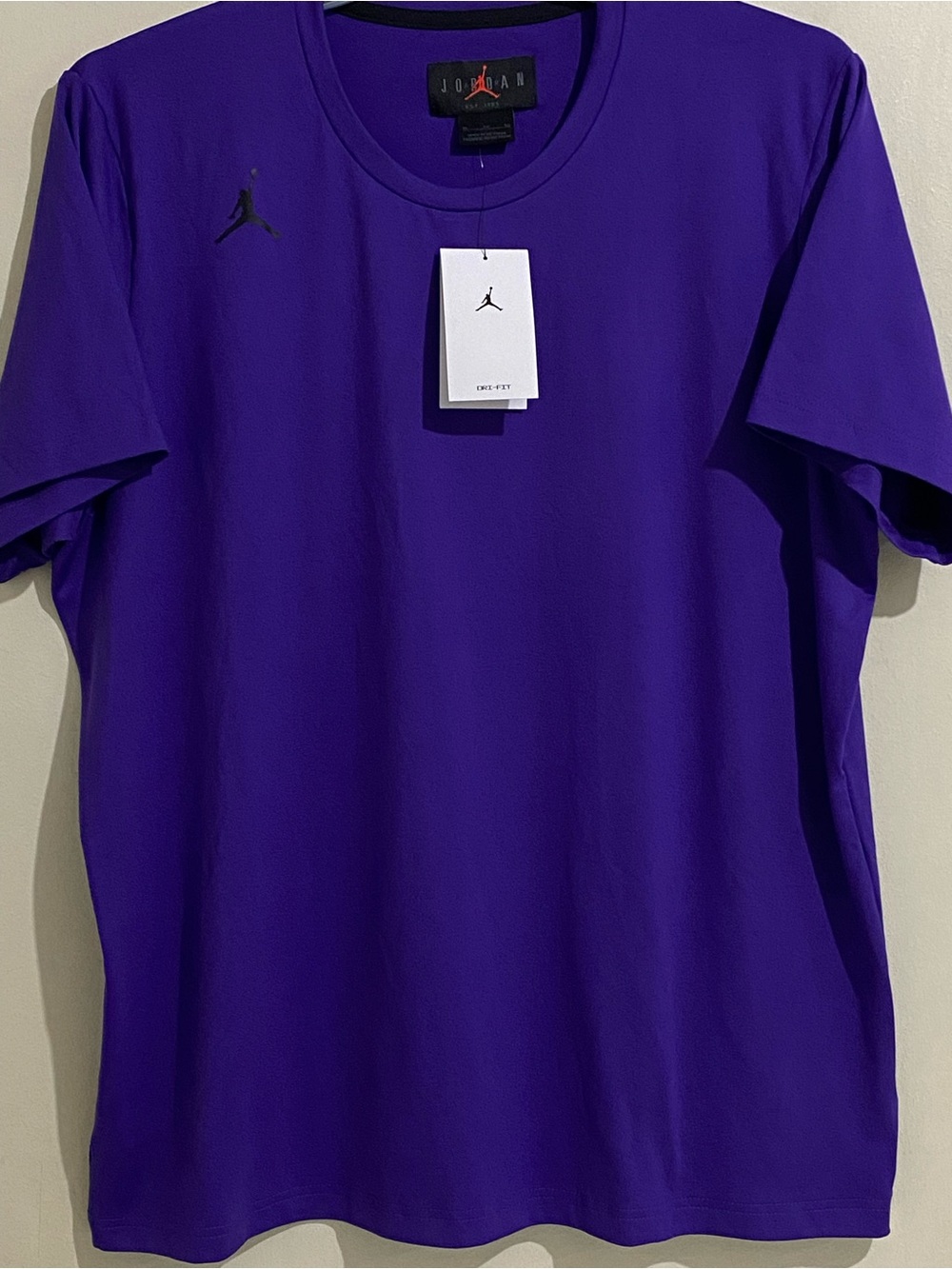 Jordan Dri-Fit Men's Short-Sleeve Crew Tee in Purple with Black Jumpman